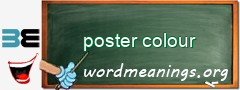 WordMeaning blackboard for poster colour